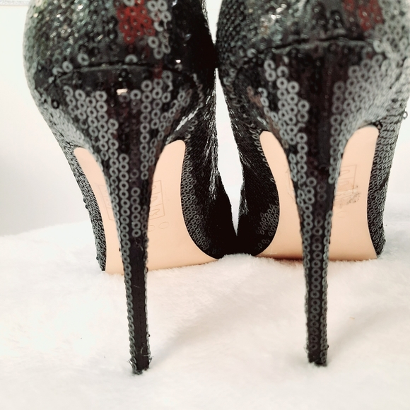 Aldo Cirelle Black Sequin Boots Size 8 US - Picture 15 of 15